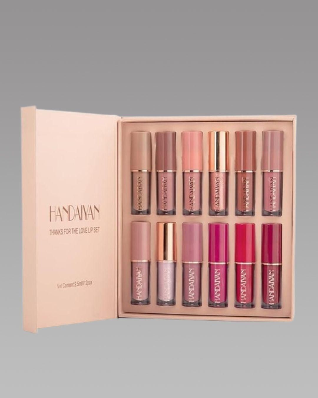 Herhaven Handaiyan Velvet Matte Liquid Lipstick Set 12Pcs