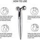 Herhaven Mini Long 3D Shape 360 Rotate Face Massage Roller