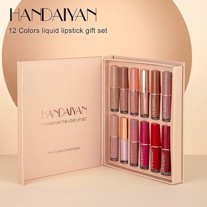Herhaven Handaiyan Velvet Matte Liquid Lipstick Set 12Pcs