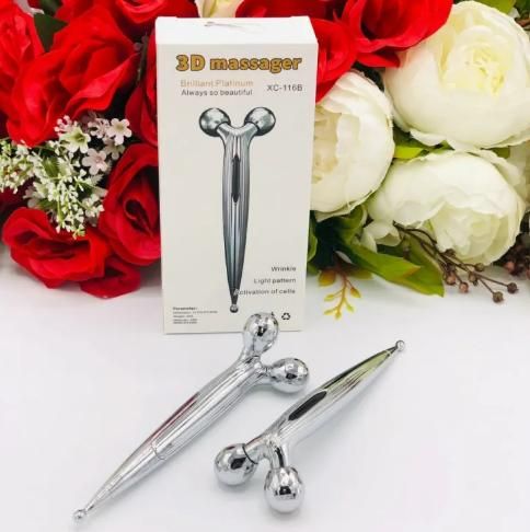 Herhaven Mini Long 3D Shape 360 Rotate Face Massage Roller